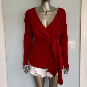 Burgundy Wrap Sweater